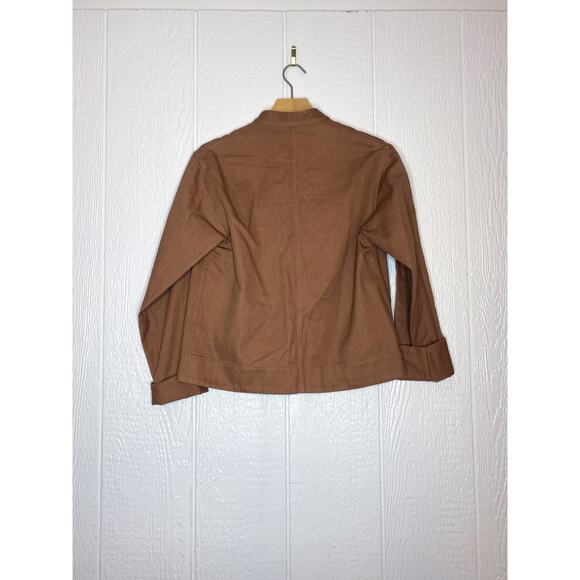 NOMIA Stretch Twill Rose Clay Cropped Cotton Chore Jacket Small - Picture 3 of 6